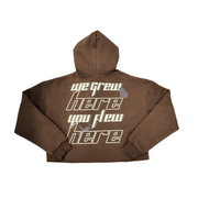 404 FRVR Chocolate Cropped Hoodie