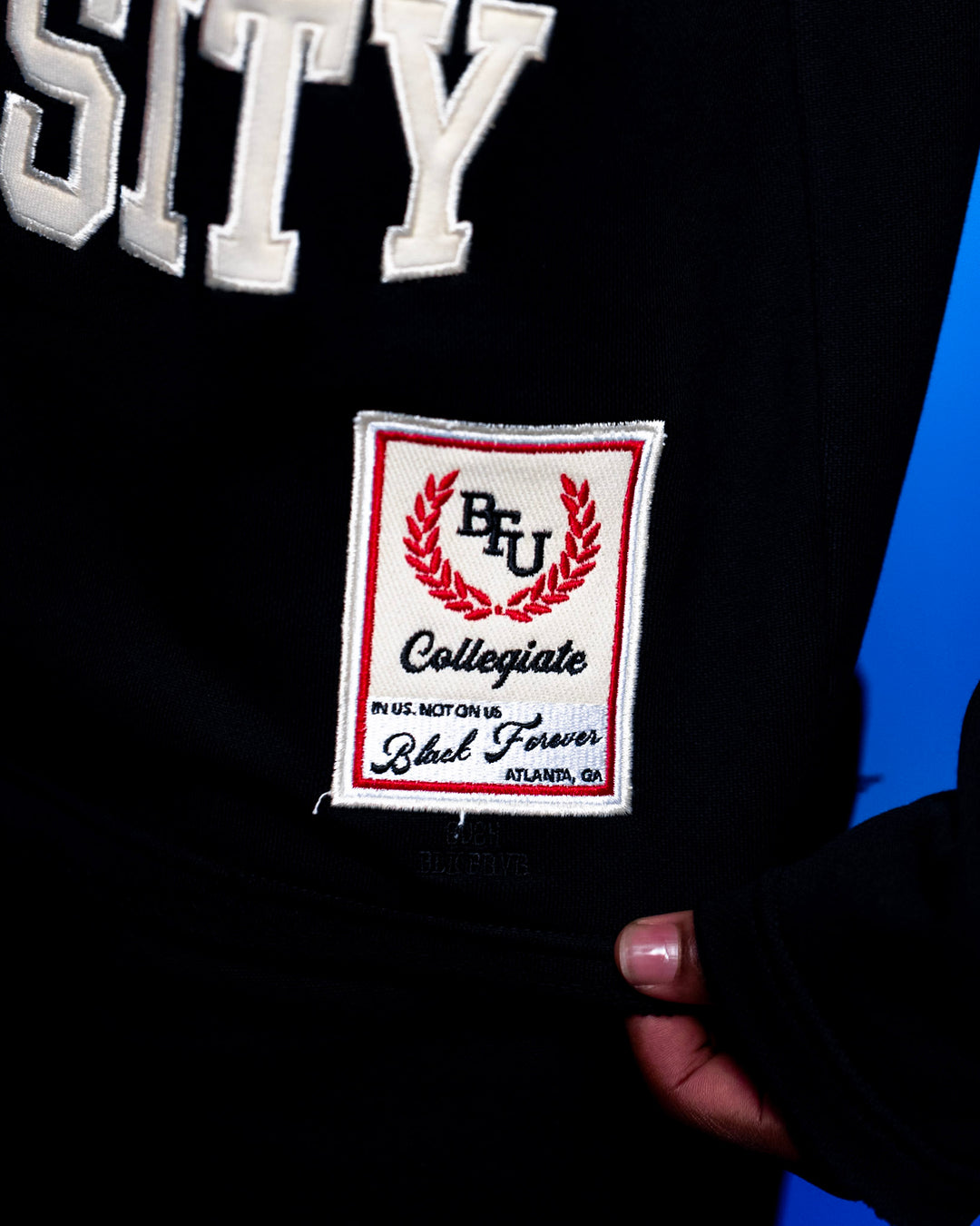 Black Forever University Crewneck Sweatshirt Black | BLK FRVR