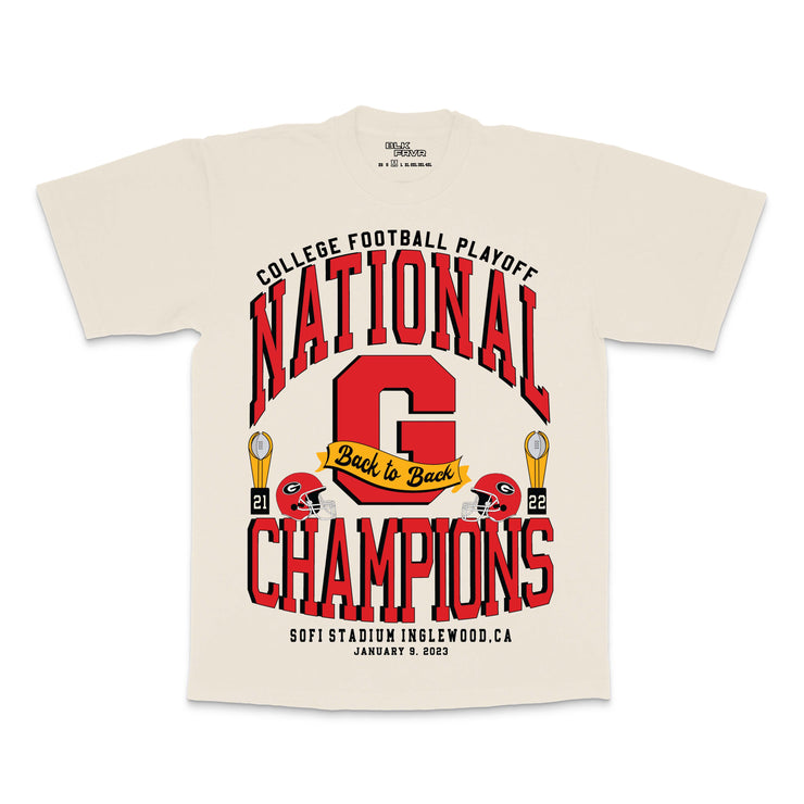 2022  Cream UGA Back to Back Tee