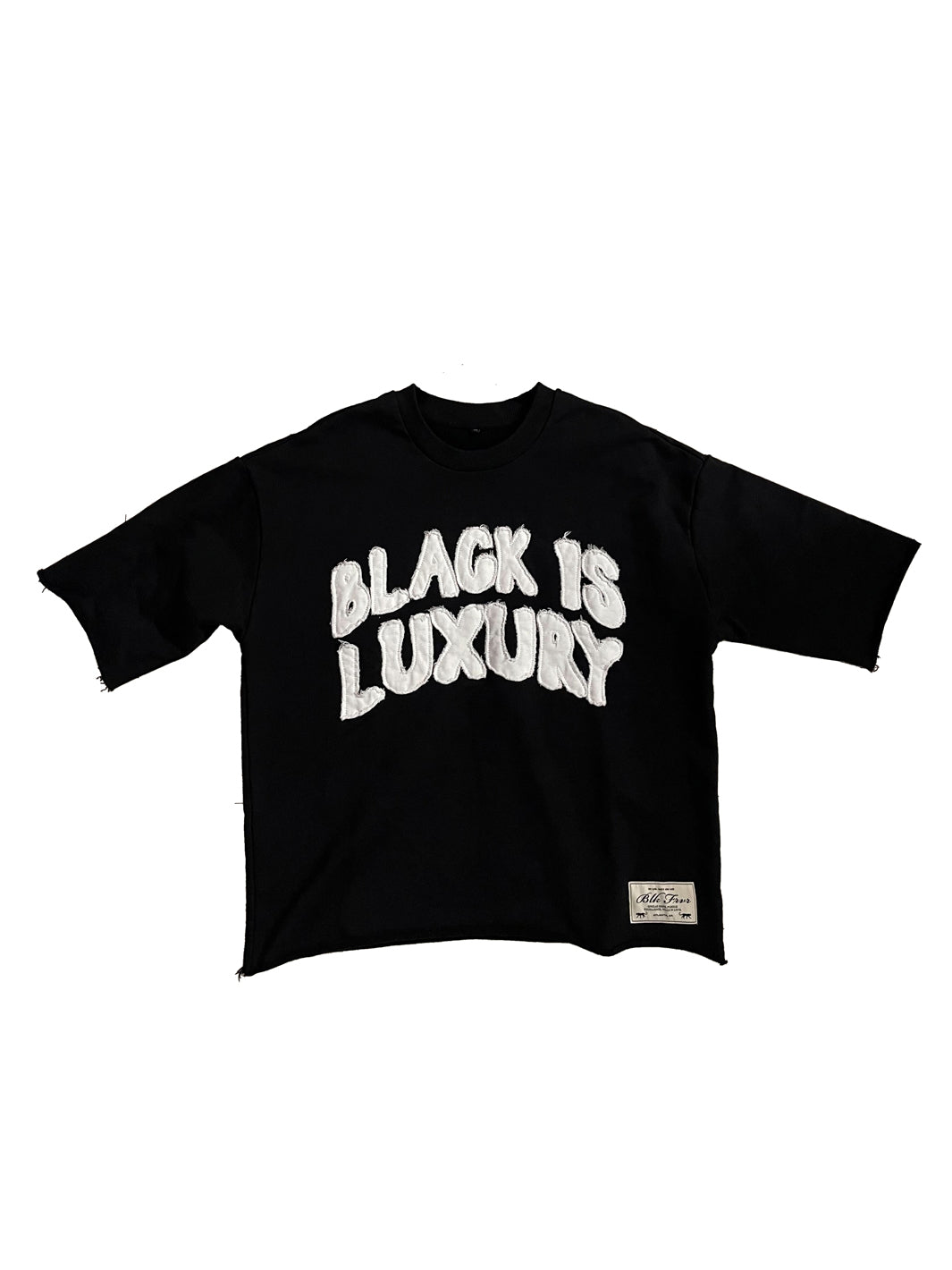 Black Is Luxury Cropped Heavyweight Crew | BLK FRVR