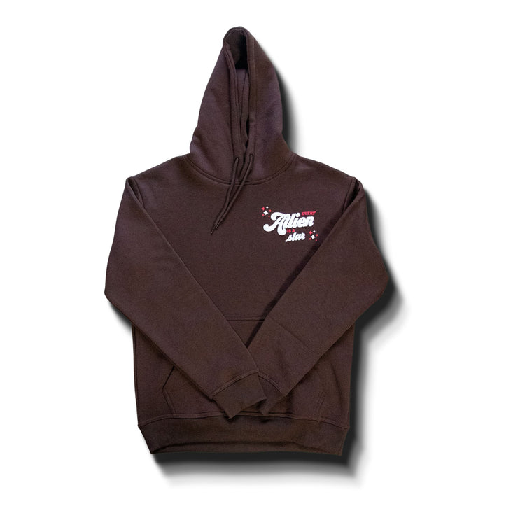 Every ATLien Is A Star 💫 - Brown and Red Hoodie