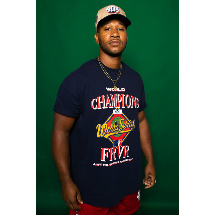 Navy World Champions FRVR Tee