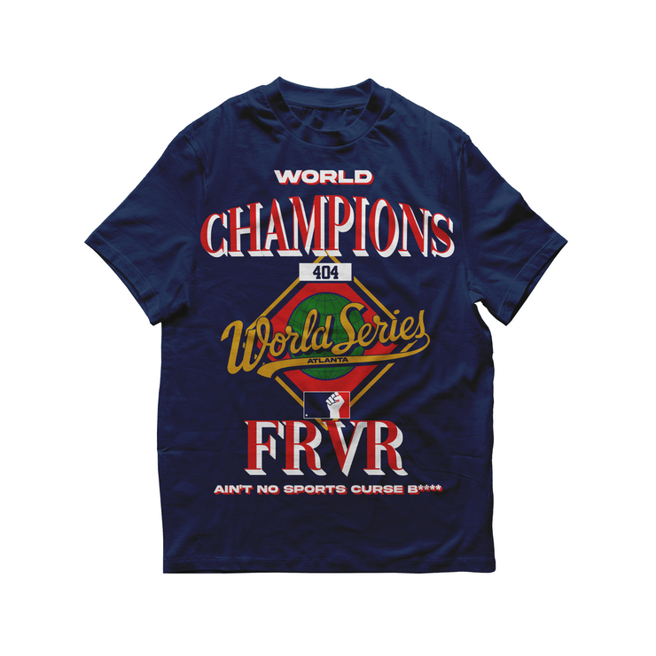 Navy World Champions FRVR Tee